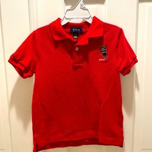 Polo Bear Cotton Mesh Polo shirt by Ralph Lauren size 4T